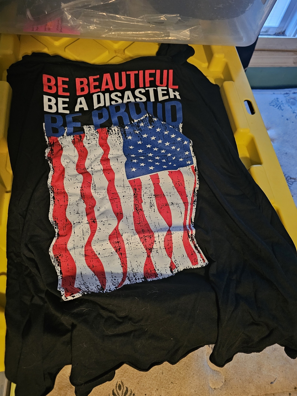Patriotic Graphic Black Tank Top - Be Beautiful Be Proud